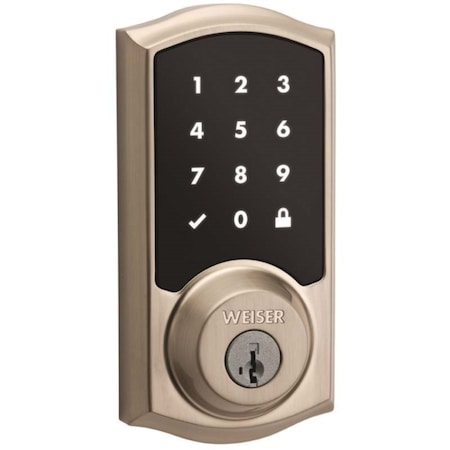Weiser Electronics SmartCode 10 Touch Series Electronic Lock, Traditional Design, Satin Nickel, 2 Grade 9GED21000-002